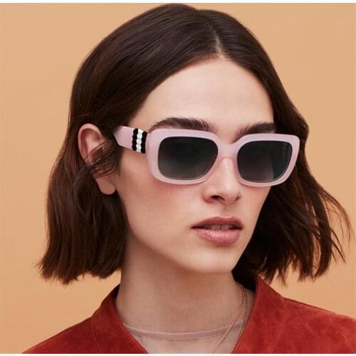 Newest Rectangular Glasses 2021 Luxury Brand Pink Women Sun Glasses UV Protection Travel Decorative Eyewear Lentes De Sol Mujer