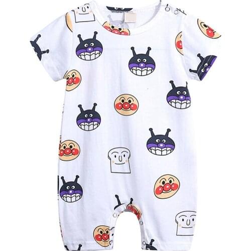 New Baby Bodysuits Summer Short Sleeve Cartoon Cotton Baby Jumpsuit Toddler Girl Boys Suit Infant 9-24M Newborn Baby Clothing