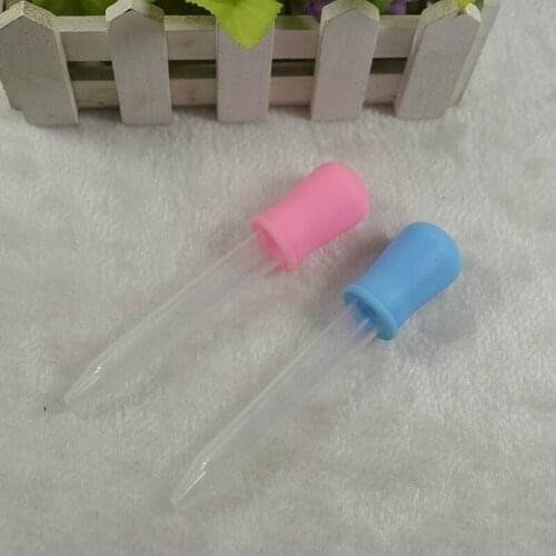 5ml Silicone Pipette Liquid Food Dropper Plastic Baby Feeding Dropper Spoon Burette Infant Utensils