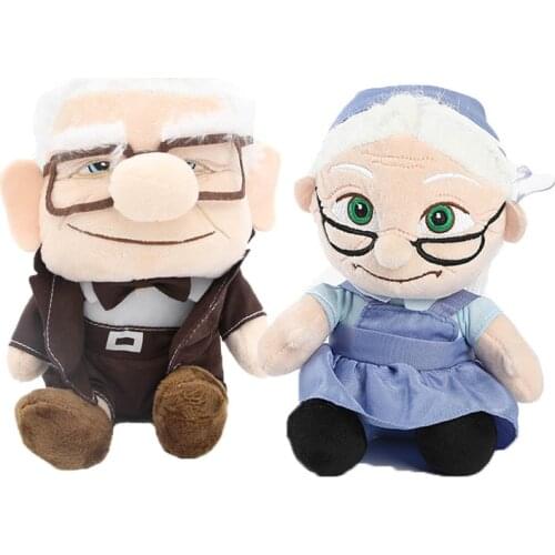 2pcs/lot 20cm Carl UP Plush Brinquedos Doll The Movie UP Carl Grandfather Grandmother Cartoon Stuffed Soft Plush Toys Gifts