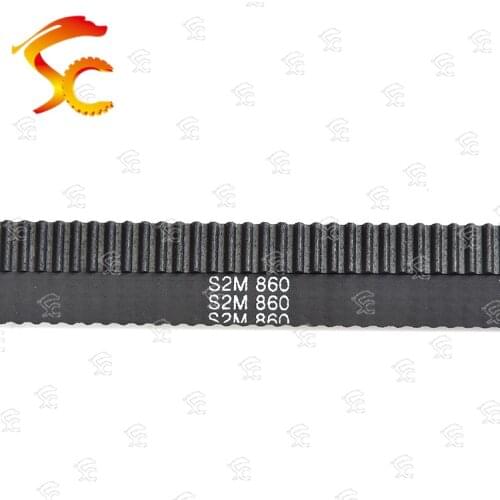 2pcs S2M-860-6/10mm belt closed loop rubber S2M-860-6/10mm timing belt Teeth 430 Length 860mm width 10/6mm for 3D printer