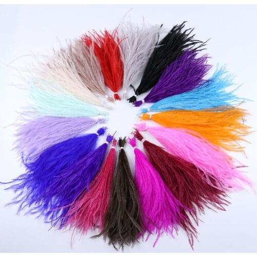 1 Bundle Beautiful Ostrich feather Tassel Hair DIY Jewelry Earring Decoration Clothing Dress Accessory Plume about 100pcs