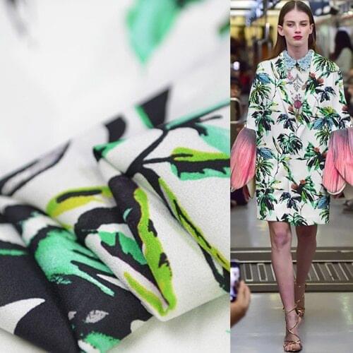 Plant design floral and leaves print silk Jianhong crepe silk fabric,SJHC041