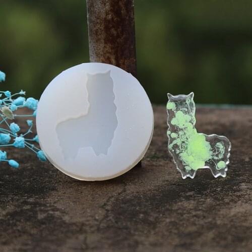 Silicone mold DIY handmade alpaca animal Positive side face shaped Ornaments Pendant Jewelry Epoxy silicone mould making tools