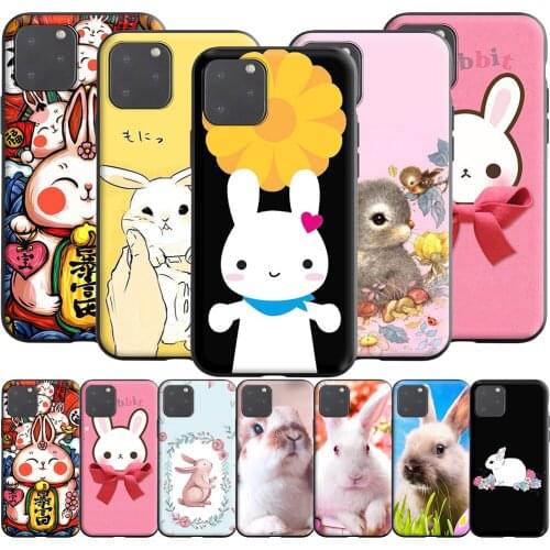 Cute Animal Rabbit Silicone Case for Realme Narzo 30A GT NEO C3 C25 C21 C20 C17 C15 C12 C11 8 7 7i 6 6i Pro