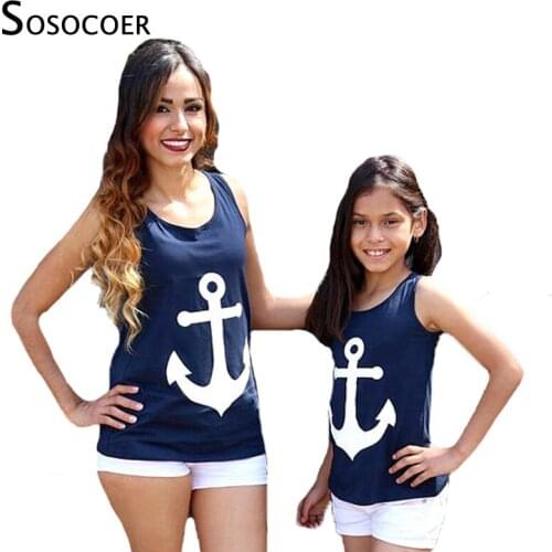 SOSOCOER Same T-shirts For Mom And Daughter