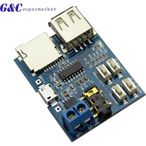 TF Card U Disk MP3 Format Decoder Board Mirco USB Port Amplifier Decoding Audio Player Module 3.7-5.5V diy electronics