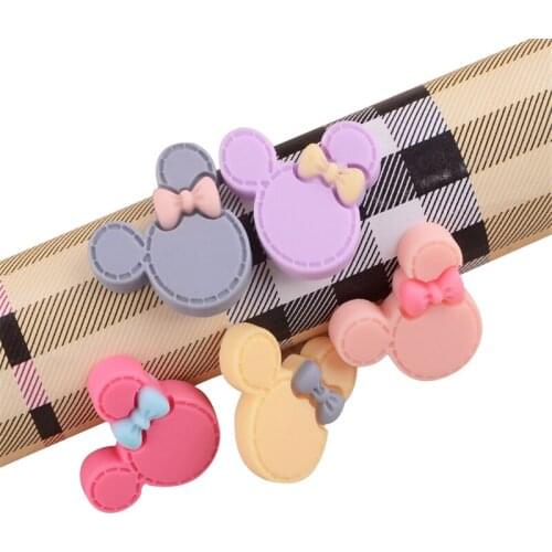 XUNZHE 20Pcs 22*19mm Cartoon animated bow tie Craft Making Phone Deco Scrapbooking DIY Child Headdress Accessories material