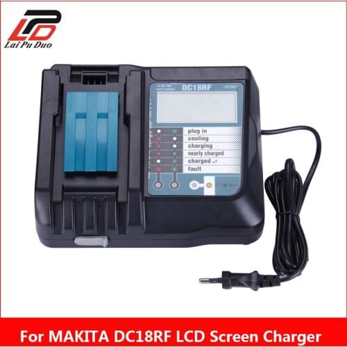 14.4V/18V 3.5A Li-Ion Battery LCD Screen Charger for Makita BL1830 BL1815 DC18RC DC18RA BL1430 DC14SA DC18SC