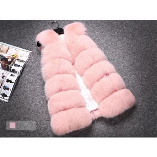 Vest Womens 2020 Real Fox Fur Coat Sleeveless Women Genuine Fur Jacket Warm Female Waistcoats Colete Feminino WXF331