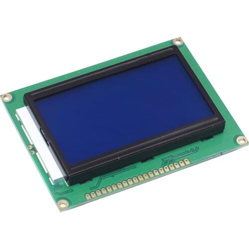 10PCS/LOT 128*64 DOTS LCD Module 5V Blue Screen 12864 LCD with Backlight ST7920 Parallel Port LCD12864 128x64