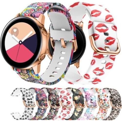 100PCS For Samsung Galaxy Watch Active 20mm silicone watchband strap for Gear S2 sport replacement band for galaxy watch 42mm