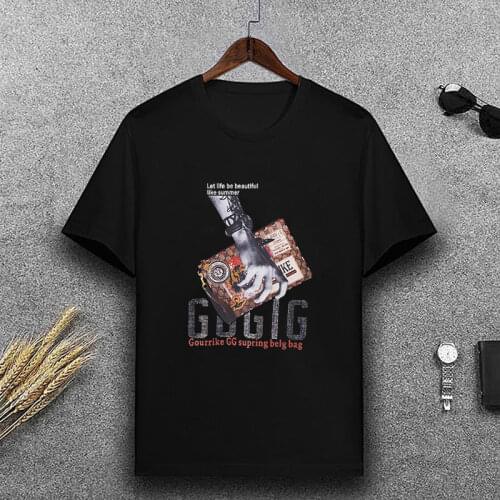 2021 Luxury Rhinestones T Shirts Men Brand Short Sleeve Fashion Man Streetwear O Neck Slim Modal Cotton Tshirts Plus Size