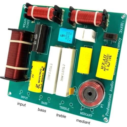 300W 3 Way Hi-Fi Speaker Frequency Divider Crossover Filters
