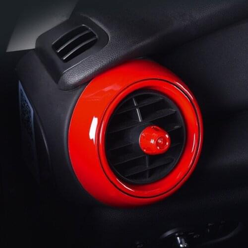 4pcs Car Front Side Air Outlet Ring Cover Inner Outer Vent Styling Moulding Trim for Mini Cooper F55 F56 F57 2015 2016 2017 2018