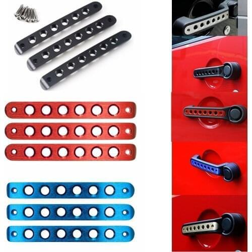 Part Handle Cover Trim For Jeep Wrangler JK 2007-2016 Front Door Aluminum Grab Handle Cover Door Handle Insert