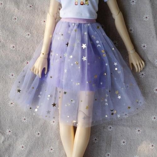 BJD DOLL Purple Dress Skirt Outfits Clothing For 1/4 17" 1/3 24" Tall Female MSD SD13 DK DZ AOD DD Doll Wear