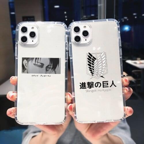 ZUIDID Cute Attack On Titan Phone Case For iphone 12 mini 11 Pro XS MAX SE 2020 8 7 6Plus X XR Japan Anime Soft TPU Cover Fundas