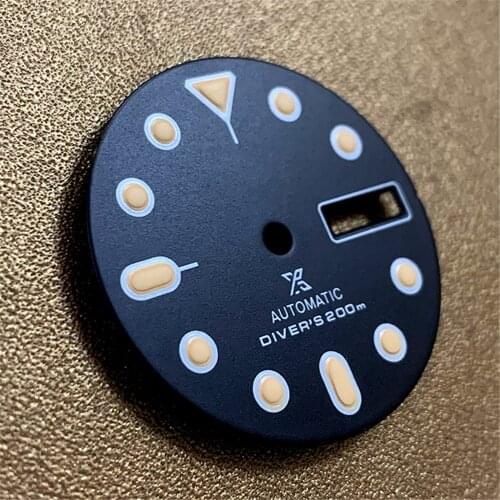 28.5 MM Green Luminous Watch Dial Replacement Part for NH35/NH36 Watch Movement Accessories