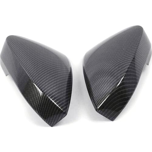 For Skoda Kodiaq 2017-2019 ABS carbon fiber style mirror cover trim anti-scratch interior