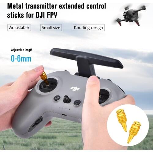 Drone Remote Control Aluminum Alloy Telescopic Adjustable Heightening Joystick For DJI FPV Mavic Air 2/2S Mini2