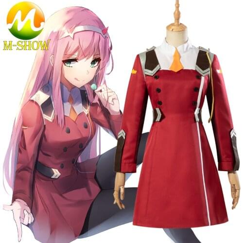 DARLING in the FRANXX 02 ZERO TWO Cosplay Costume Red Dress Halloween Uniforms for Adult Women Any Size