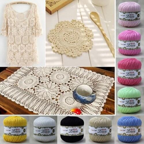 Lace Thread No. 8 Lace Cotton Crochet Thread Summer Lace Wool Fine Cotton Thread Handmade DIY Knitting Wool Scarf Hand Crochet