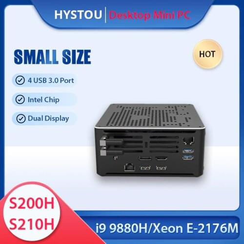 Intel i9 9880H Xeon E-2176M Desktop 6 Core 12 Thread fan Mini PC Windows 10 Pro HDMI mini DP WiFi BT gaming computer I7 8750H