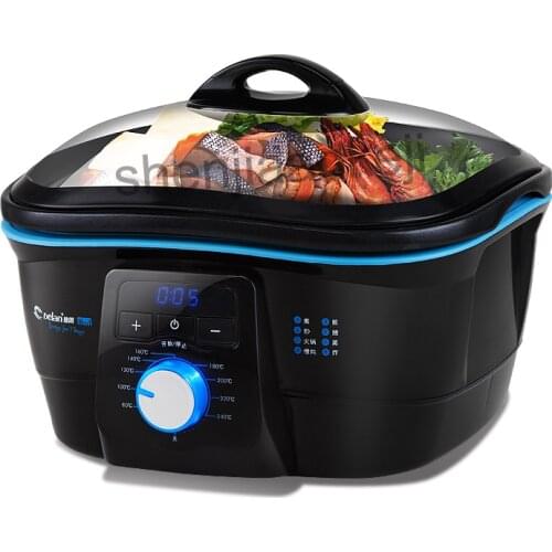 Aluminum alloy liner Multifunction Electric frying pan health pot brush pot frying pan home hot pot Electric cooker 220v 1500W