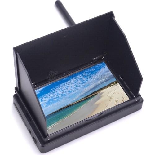 4.3 inch monitor 4.3" 48CH LCD 480 x 22 Wireless Receiver Monitor built-in battery with Sun Hood LCD Hood Shade For FPV Drone
