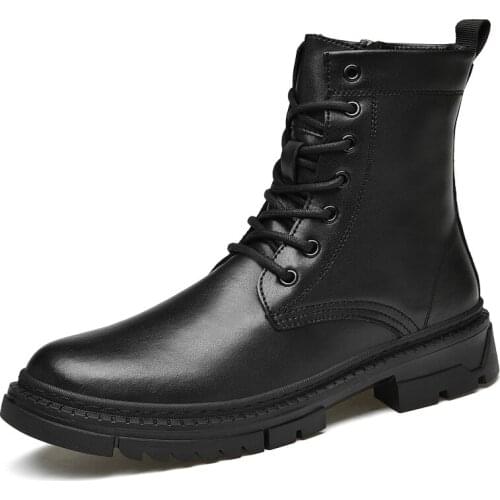 New Military Tactical Ankle Boots Men Outdoor Real Leather Winter Fur Warm Man Boots Army Hunting Boots Men Shoes Big Size 37-49