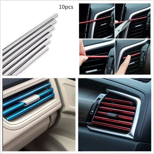 Car Air Vent Grille cover Rim Outlet deco Strip for Fiat Punto Palio Uno Idea Bravo Sedici Grande Tipo Qubo Panda Mobi