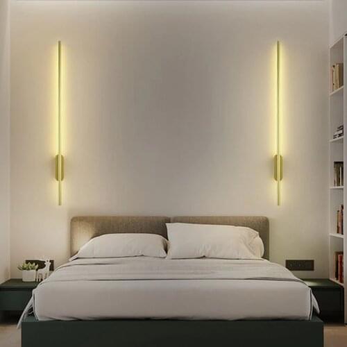 New Modern led wall lamp for bedroom living room study room home deco wall lights gold finished black finished wall light