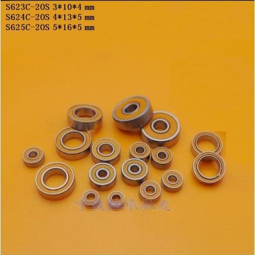 2 pcs/Lot S623C-2OS , S624C-2OS , S625C-2OS Fishing Reel Bearing Orange Rubber Stainless Steel Hybrid Ceramic Ball Bearing