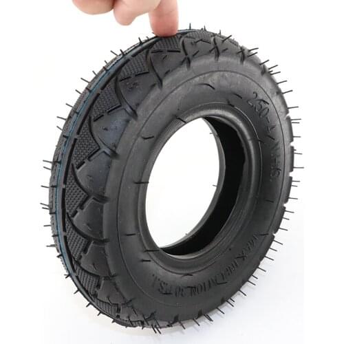 Size 2.50-4 Tire Inner Tube 60/100-4 Tyre Outer Tire for Gas & Electric Scooter Bike Metal Valve TR87 Scooter Wheelchair Wheel