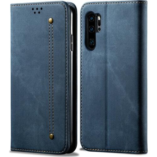 Luxury Denim Cowboy Wallet for Huawei P30 Pro P30 Lite Flip Cover 360 Protector Fone Skin for Funda Huawei P30 Case Haiwei P 30
