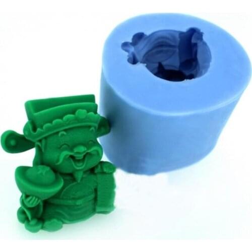 God of Wealth Silicone mold laughing Buddha resin clay mould silicone cake mold soap making Molds candle moulds aroma stone