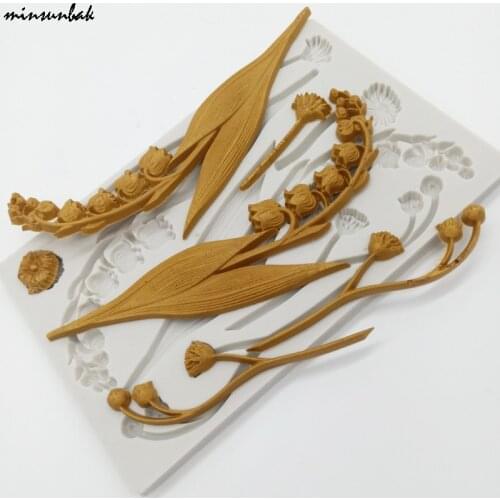 Minsunbak Flower Fondant Silicone Mold Chocolate Gumpaste Mold DIY Wedding Cake Decoration Tools Kitchen Accessories