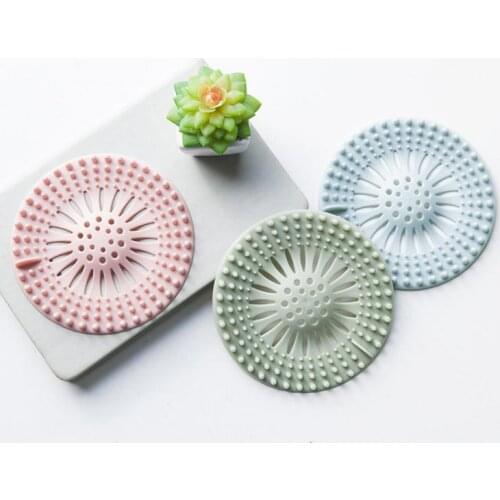 Silicone Hair Catcher No Slip Suction Cups Drain Cover Hair Stopper Sink Strainers Bathroom Drains Strainer Drain SN3394