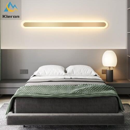 Modern Minimalist Long strip LED wall lamp bedroom bedside Wall light stairway living room background room decor walllight