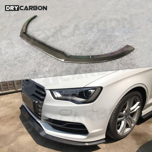 Carbon Fiber Front Lip Spoiler for Audi Sline S3 Sedan Not A3 Standard 2013 -2018 Head Bumper Chin Protector