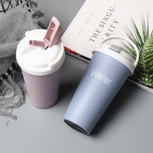 500ML Double Walled Stainless Steel Coffee Thermos Mug Nordic Style Coffee Tea Mug Car Vacuum Flask Travel Insulated Bottle