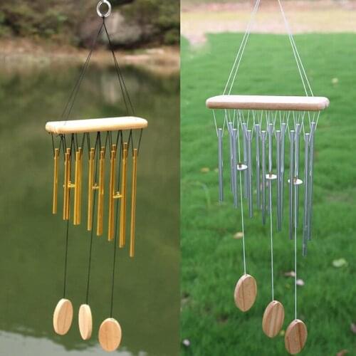 Solid Tube Logs Solid Wind Chimes Idyllic Metal Bells Music Wind Chimes Garden Balcony Living Room Decorations