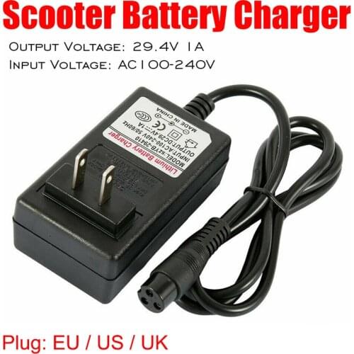 29.4V 1A Universal Battery Charger Balanced Car Smart Balance Wheel Electric Power Scooter Charger EU US UK Plug Adapter Drive