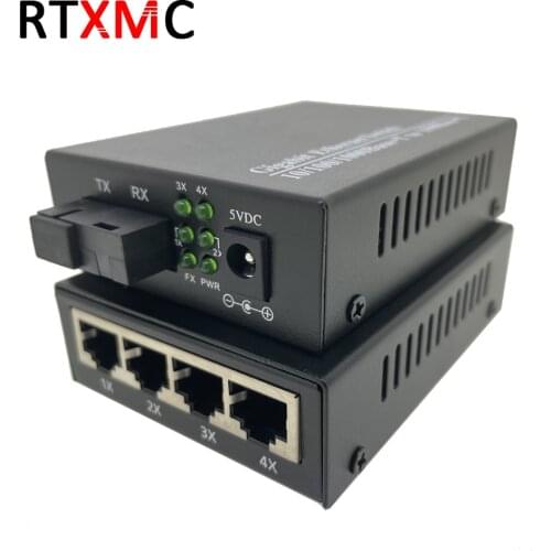1G2E 1.25G Fiber port & 2*10/100/1000M Gigabit Ethernet Switch 2 Port 1.25G fiber 2 RJ45 fiber optic media converter PCBA