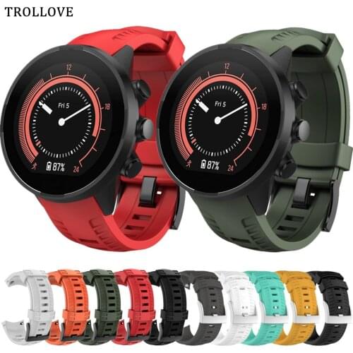 High Quality Silicone Watch Strap For Suunto 9 / 9 Brao Silicone Replacement Watch Band Wristband Belt Smart Watch Accessories