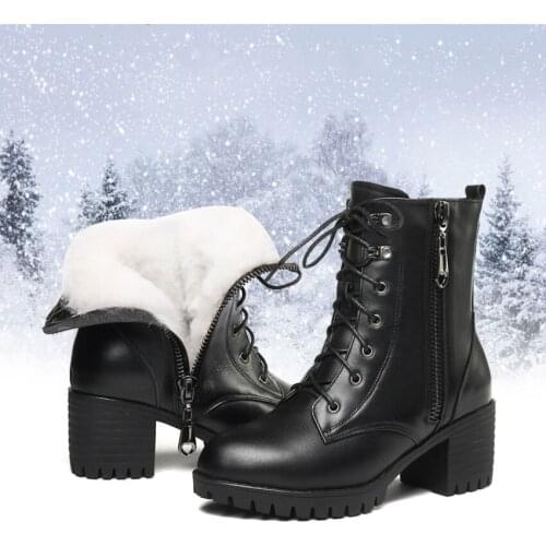 DM04 2019 new Women bare boots genuine leather women boots 100% natural wool warm women winter naked boots fashion women shoes