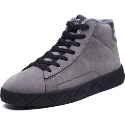 Winter Snow Plus Velvet Mens Booties Wild High Help Martin Boots