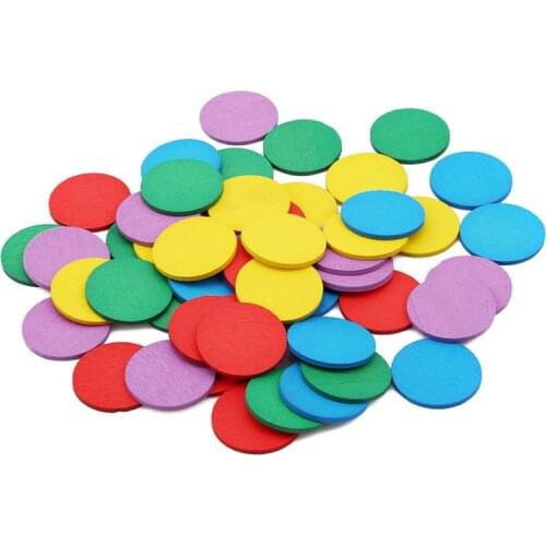 1Set Montessori Materials Wooden Toy Colors Sense Rounds Blocks Baby Math Toys Early Development Teaching Educational