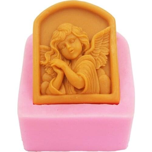 1Pcs Angel Soap Mould Art Silicone Soap Craft DIY Handmade Candle Molds Silicone Mold For Soap Making